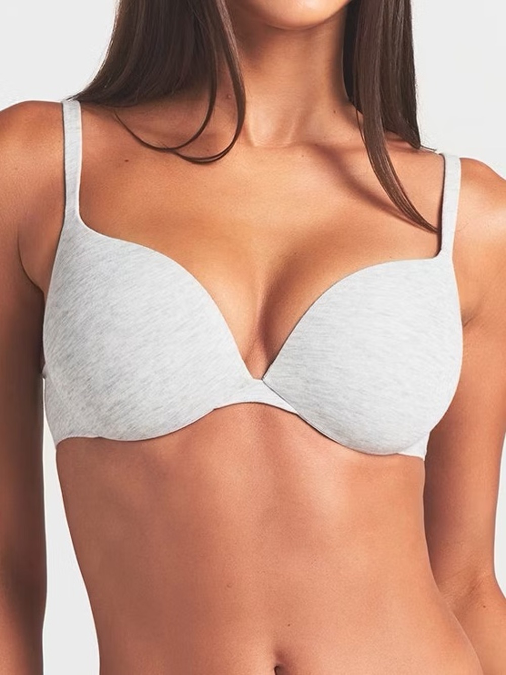 SKIMS Light Heather Gray T-Shirt Bra